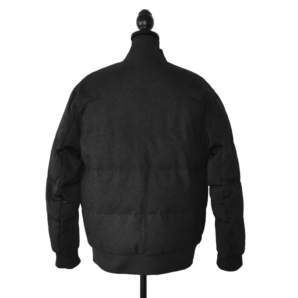 C0 Auth LULULEMON Black Reversible Roam Far Wool & Nylon Down Jacket Sz 12 $348 - Picture 4 of 9